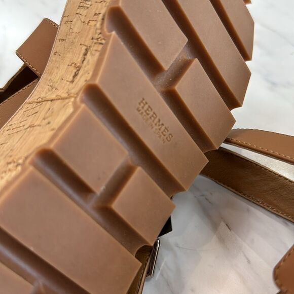 Hermes - Brown Leather Sandals - Picture 6 of 8